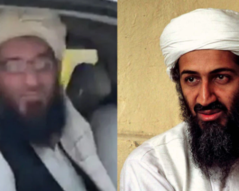 Amin ul Haq (izquierda) y Osama bin Laden. Foto: India Times.