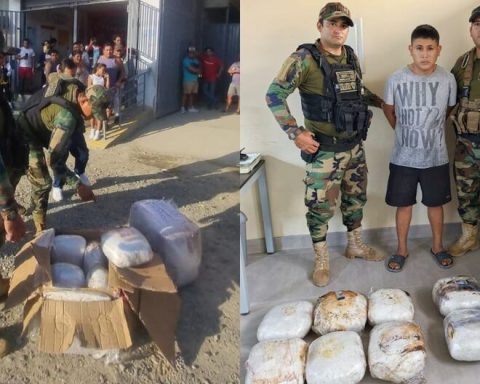 Piura: Package containing 31 kilos of drugs seized