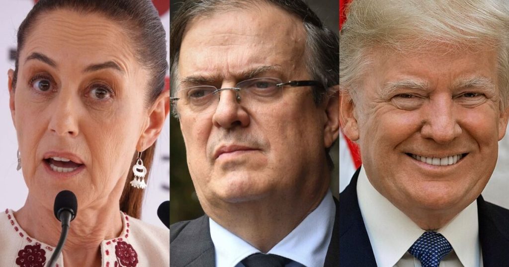 Sheinbaum and Ebrard engage with Donald Trump's electoral speech