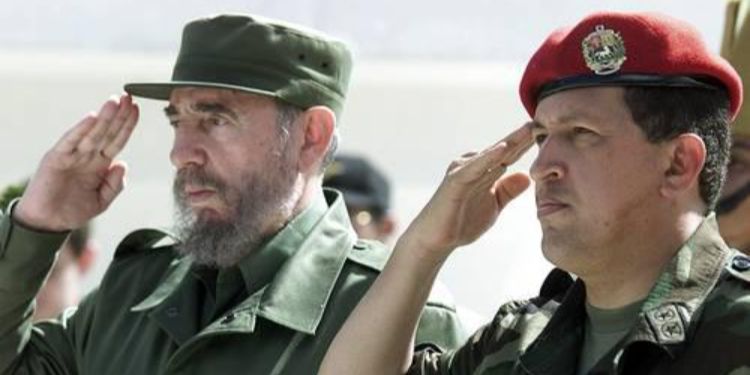 Fidel Castro y Hugo Chávez