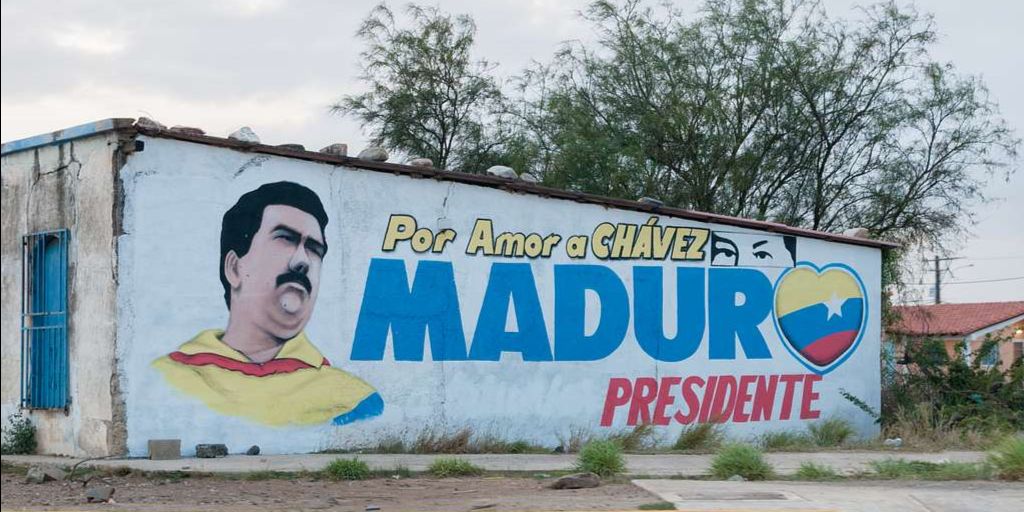 Propaganda del régimen chavista a favor de Nicolás Maduro en Venezuela