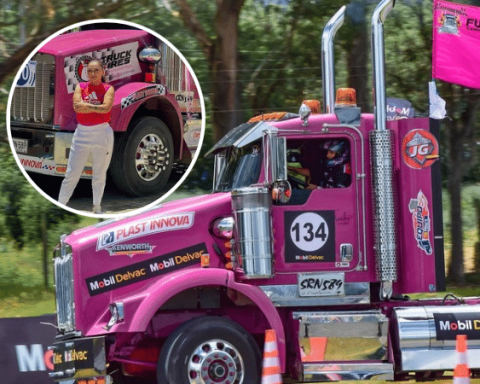 Yulieth Aponte, the only woman to compete in the National Tractor-Trailer Competition in Boyacá