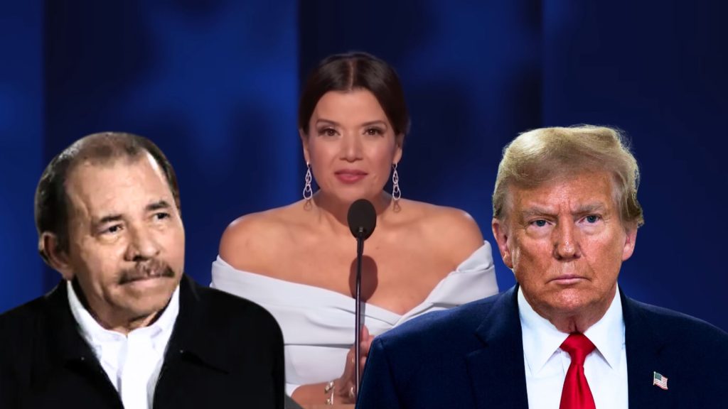 A Nicaraguan woman calls Trump a “dictator” and compares him to Ortega during the Democratic Convention