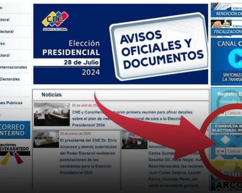 Página web CNE registro electoral