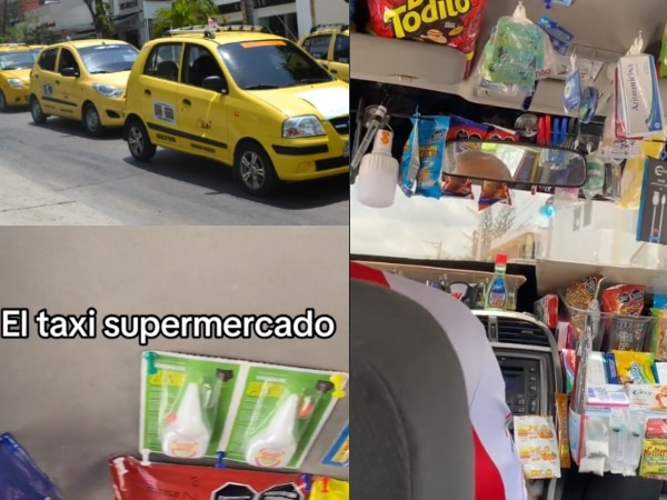 Papitas, cortauñas y hasta preservativos : así de equipado rueda el Taxisupermercado en Barranquilla