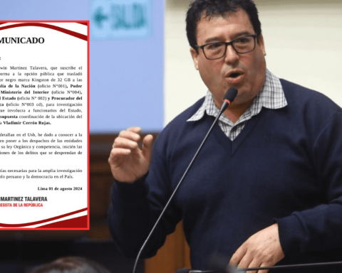 Edwin Martínez delivered a USB with chats that would involve congressmen and authorities in shielding Vladimir Cerrón