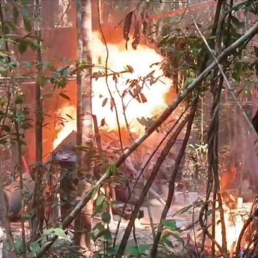 FANB destroyed materials used for illegal mining in Amazonas