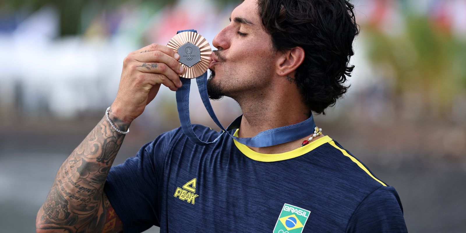 Gabriel Medina secures bronze for Brazil in men's surfing