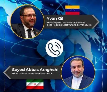 Iran reaffirms its support for Venezuela in the face of aggression
