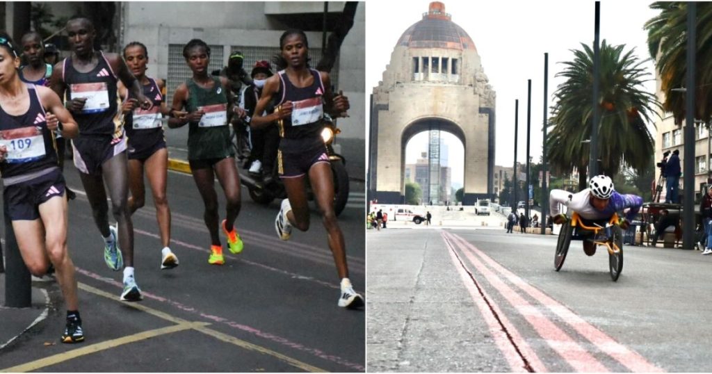 Kenyans conquer the Mexico City Marathon; Mexicans in wheelchairs triumph