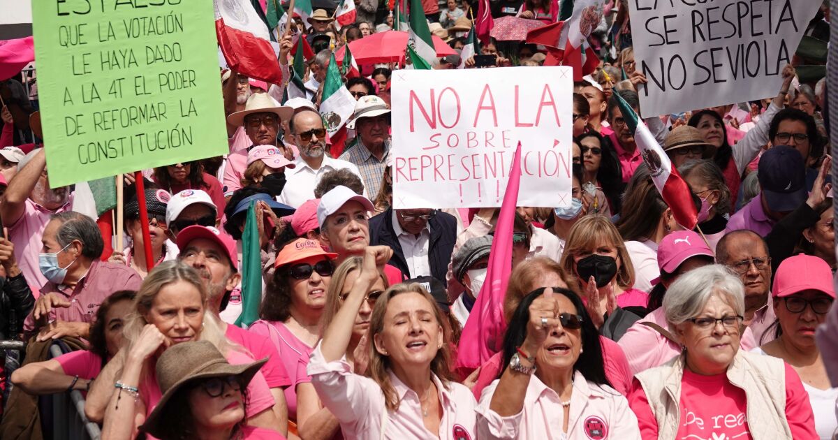 Marea Rosa takes to the streets again: calls for an end to the overrepresentation of Morena