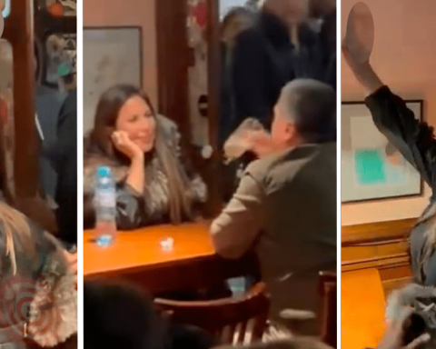 Patricia Chirinos is thrown out of a bar in Barranco amid insults and reacts with an obscene gesture