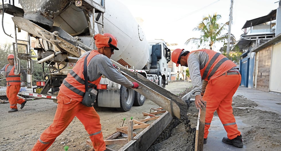 Piura: Concrete pouring begins in S/ 1.5 million service