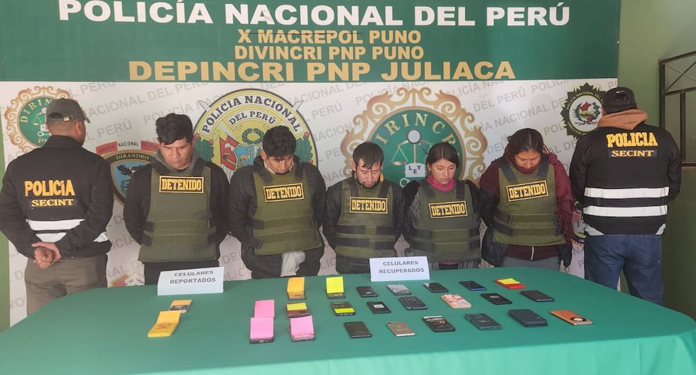 Puno: Alleged thieves arrested for stealing cell phones at Azángaro's birthday party