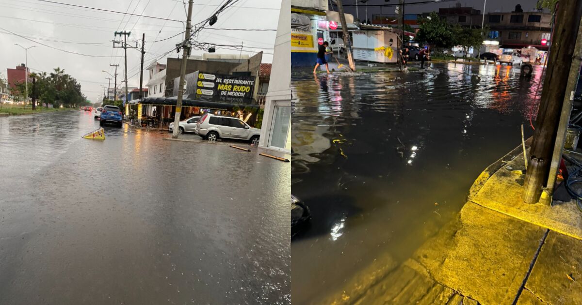 Rains cause flooding in Avenida Central and northern area of ​​Neza