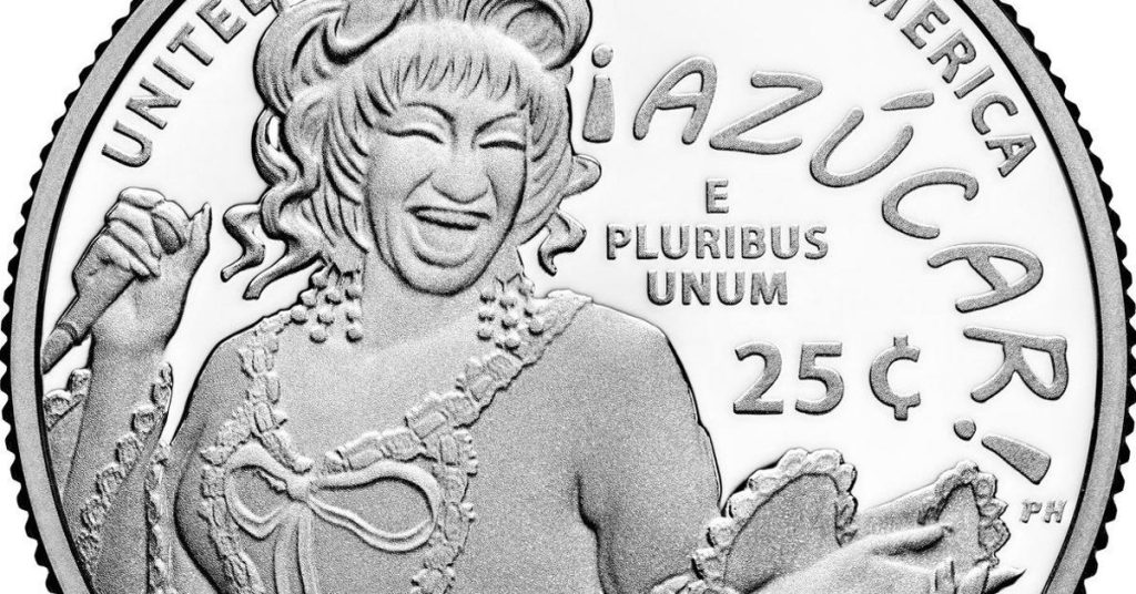 The US puts into circulation the coin in honor of the Cuban singer Celia Cruz