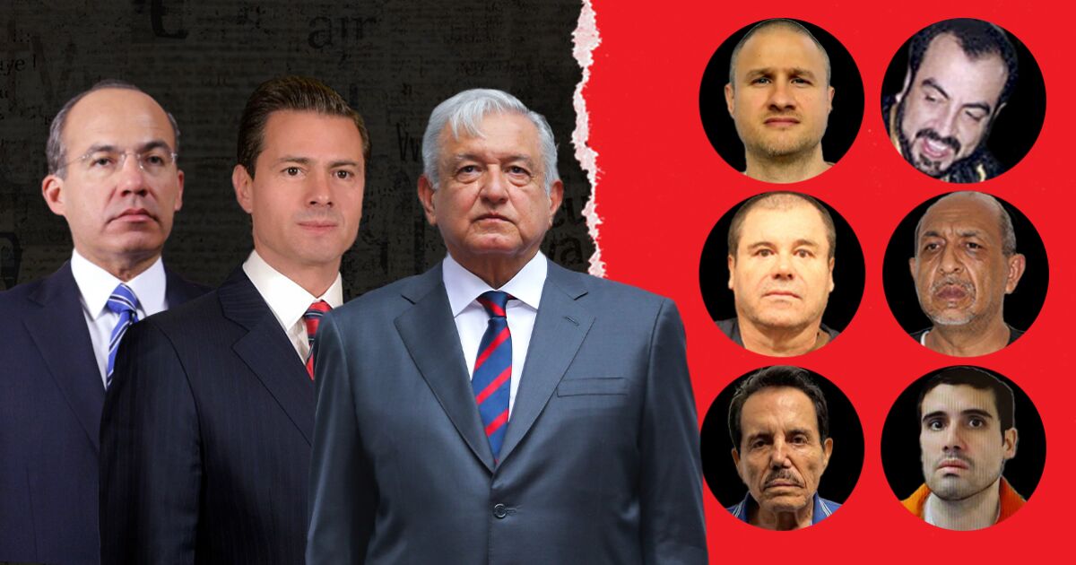 The arrests of drug lords that marked the governments of Calderón, EPN and AMLO