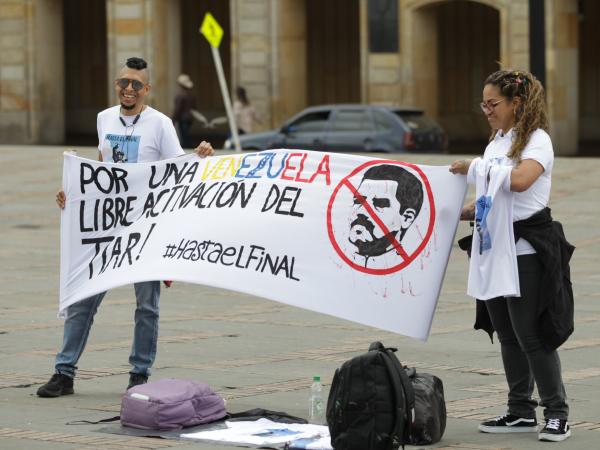 Venezuelans in Colombia protested against Maduro and his presidential re-election