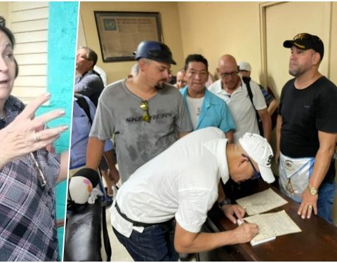 Caridad Diego / Masones cubanos durante una protesta en la sede de la Gran Logia, el pasado 25 de julio