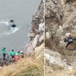 Central Highway: Car falls into the Mantaro River in La Oroya