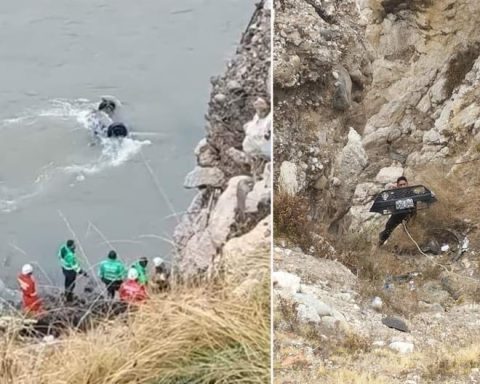 Central Highway: Car falls into the Mantaro River in La Oroya