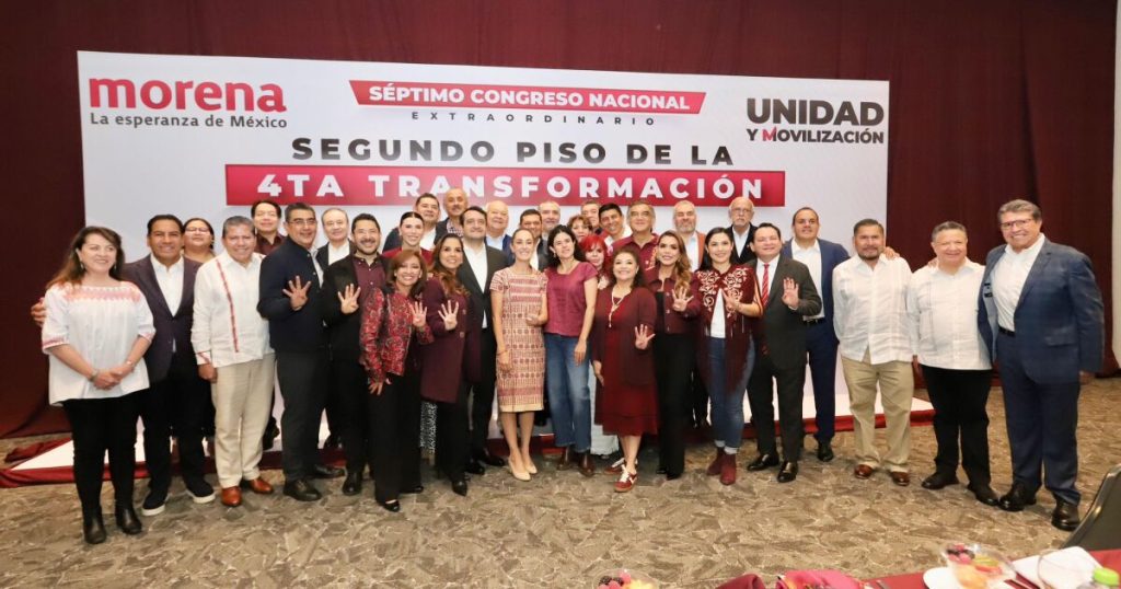 Claudia Sheinbaum and governors participate in the National Congress of Morena