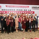 Claudia Sheinbaum and governors participate in the National Congress of Morena