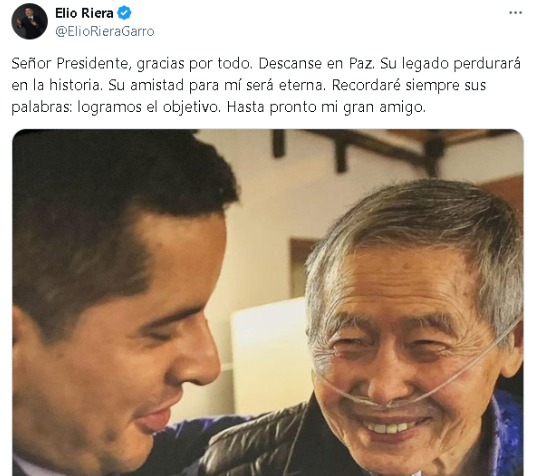 Elio Riera did not attend Alberto Fujimori's wake after announcing the death of the former dictator: "They took him out of the house"