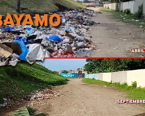 Antes y después del microvertedero en el barrio Pedro pompa, de Bayamo