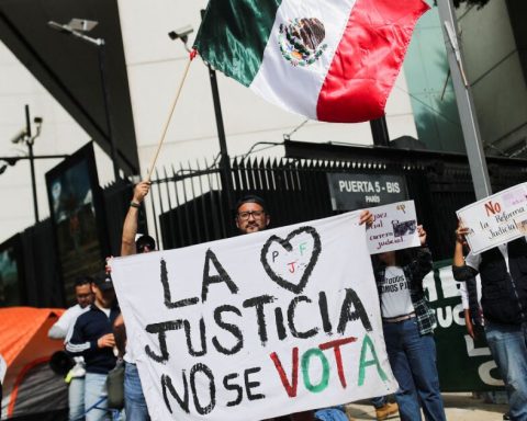 Judicial Branch workers set up camp against reform in the Senate