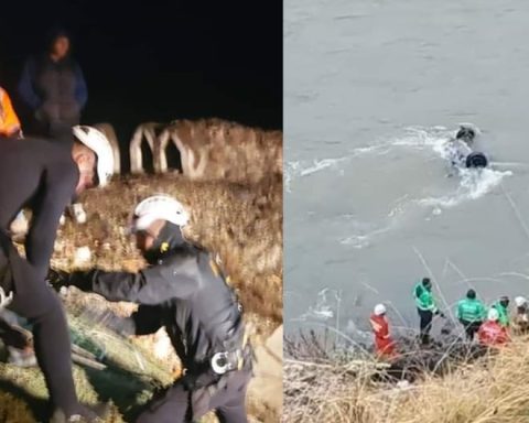 La Oroya: Bodies of a vehicle that fell into the Mantaro River are recovered