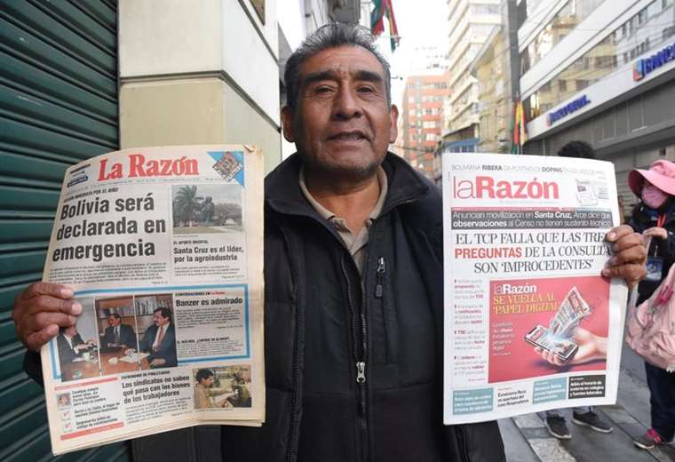 La Razón newspaper ceases printing and announces a shift to digital media