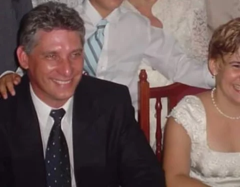 Lis Cuesta y Miguel Díaz-Canel