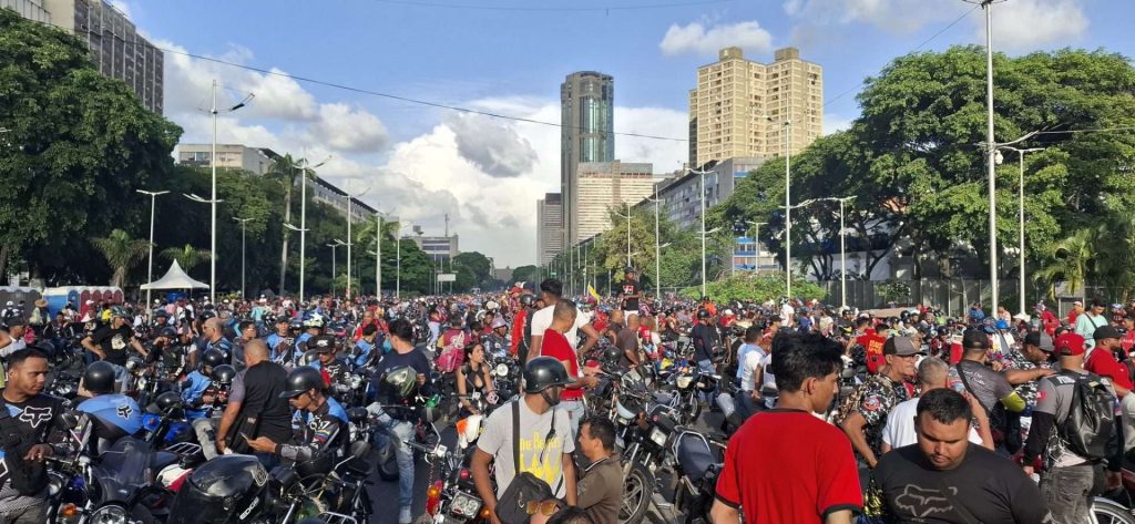 More than 1,500 motorized vehicles came out to celebrate Maduro's victory