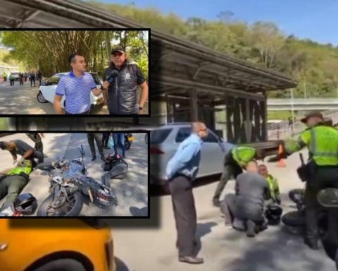 Motociclista evadió control de tránsito y atropelló a policía, todo quedó grabado en transmisión en vivo