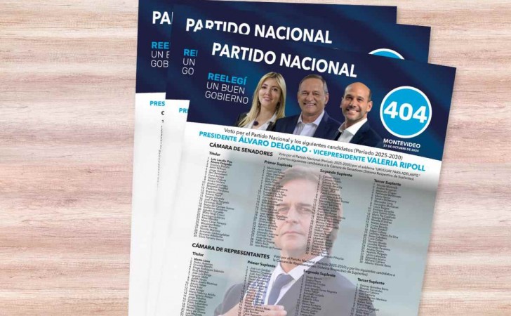 National Party list has the image of Luis Lacalle Pou: Is that allowed?