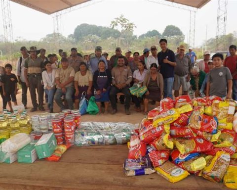 Tarija aid is delivered to victims of fires in the municipality of Guarayos