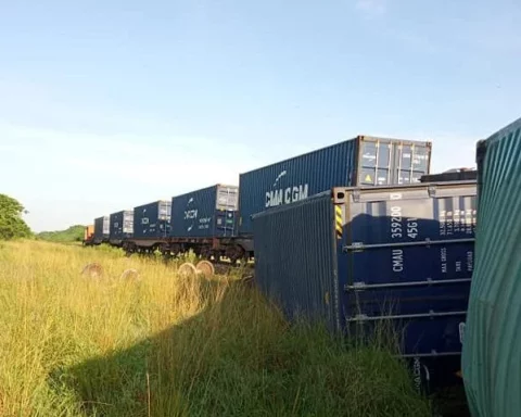 Decsarrilamiento de un tren de carga en Matanzas, el pasado 12 de septiembre