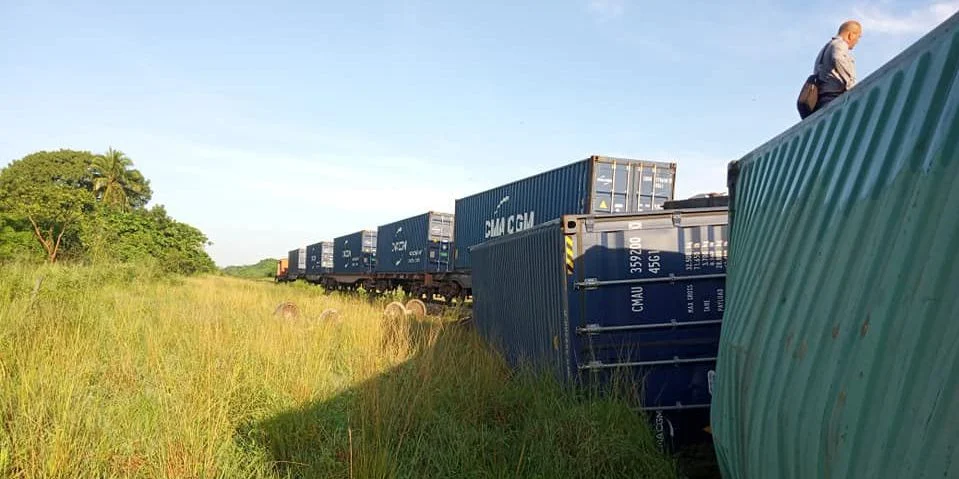 Decsarrilamiento de un tren de carga en Matanzas, el pasado 12 de septiembre