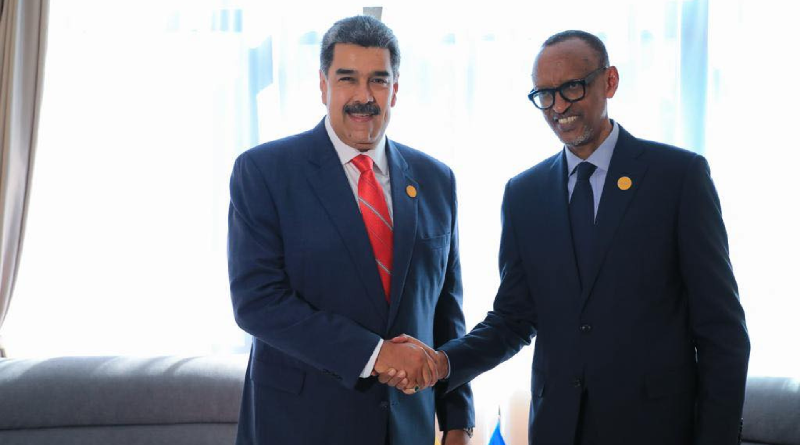 Venezuela agradece respaldo de Ruanda al presidente Nicolás Maduro