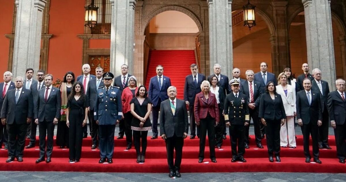 What happened to AMLO's first cabinet when he became president?