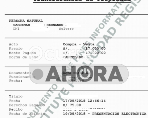 Andrés Hurtado would have bought cars for more than 20 thousand dollars, but he resold them for S/500 through his company