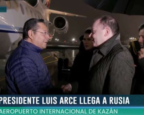 Arce arrives in Russia to meet with Putin and participate in the BRICS Summit