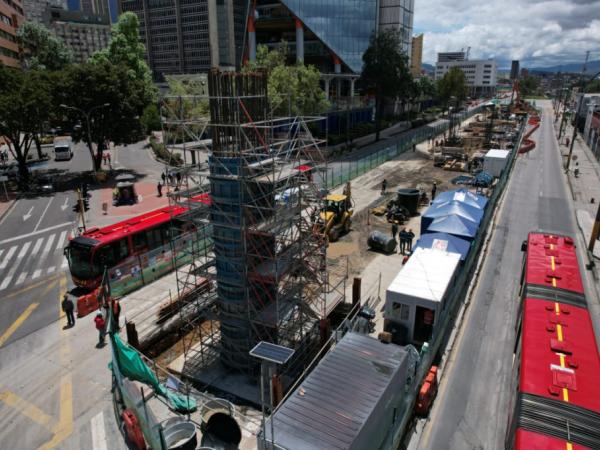 Bogotá Metro: they cast the first of the 365 columns that will be over Caracas