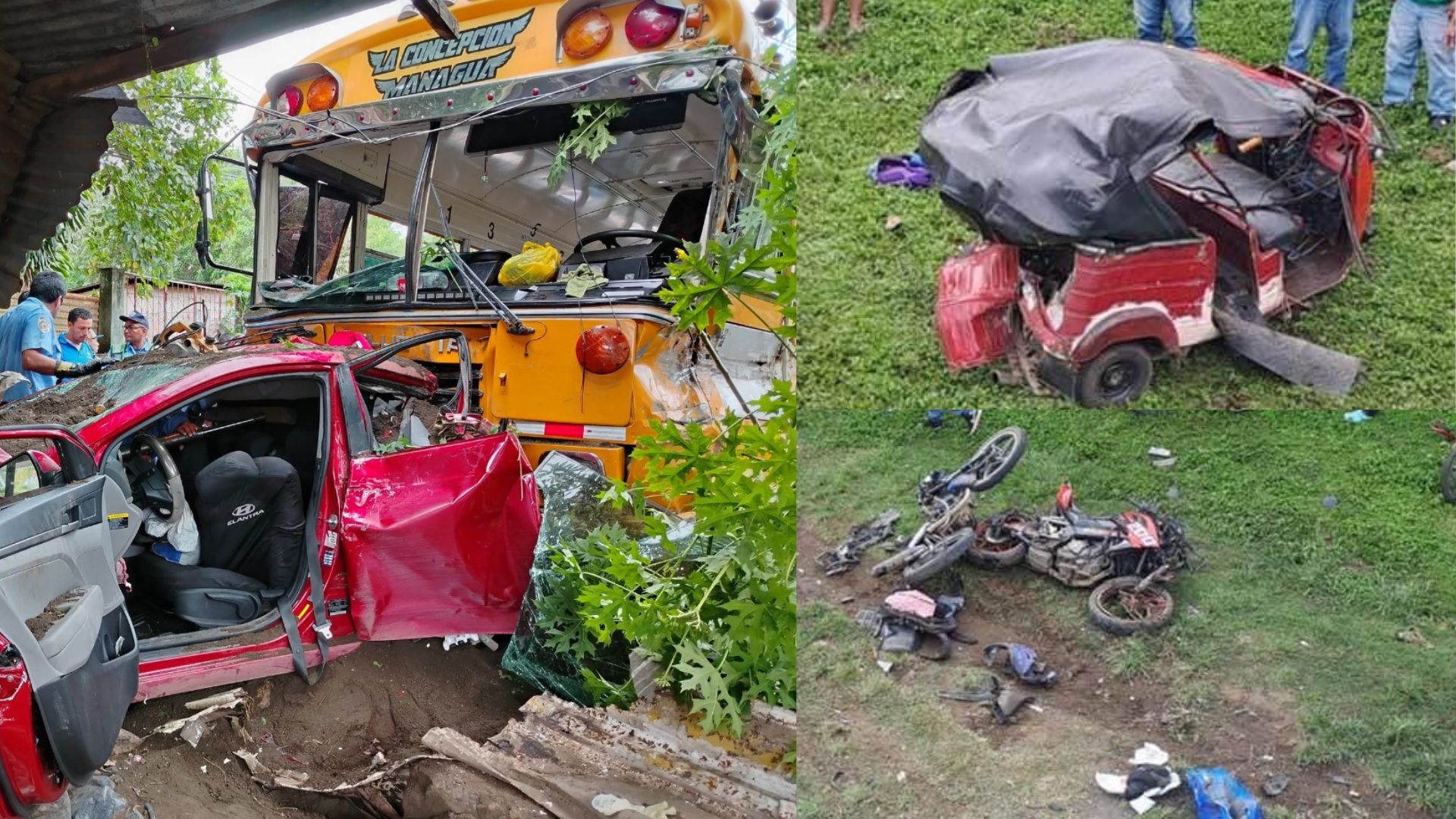 Bus without brakes causes multiple collisions and several deaths in Ticuantepe