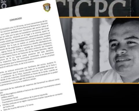 CICPC dismantles fake: Edwin Santos' death was the result of a traffic accident