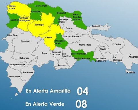 COE coloca cuatro provincias en alerta amarilla y 8 en verde