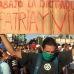 Manifestantes contra el régimen cubano, el 11J