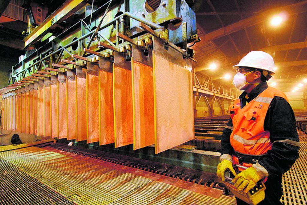 Copper production grew 10.7%, according to Minem