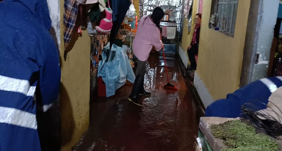 El Tambo: Some 23 houses were affected by flooding due to torrential rain